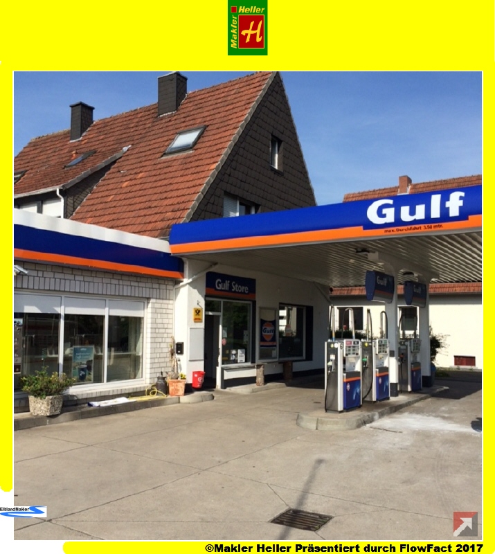 Tankstelle mit Wohnhaus